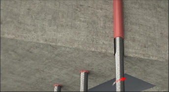 Install anchor bolts